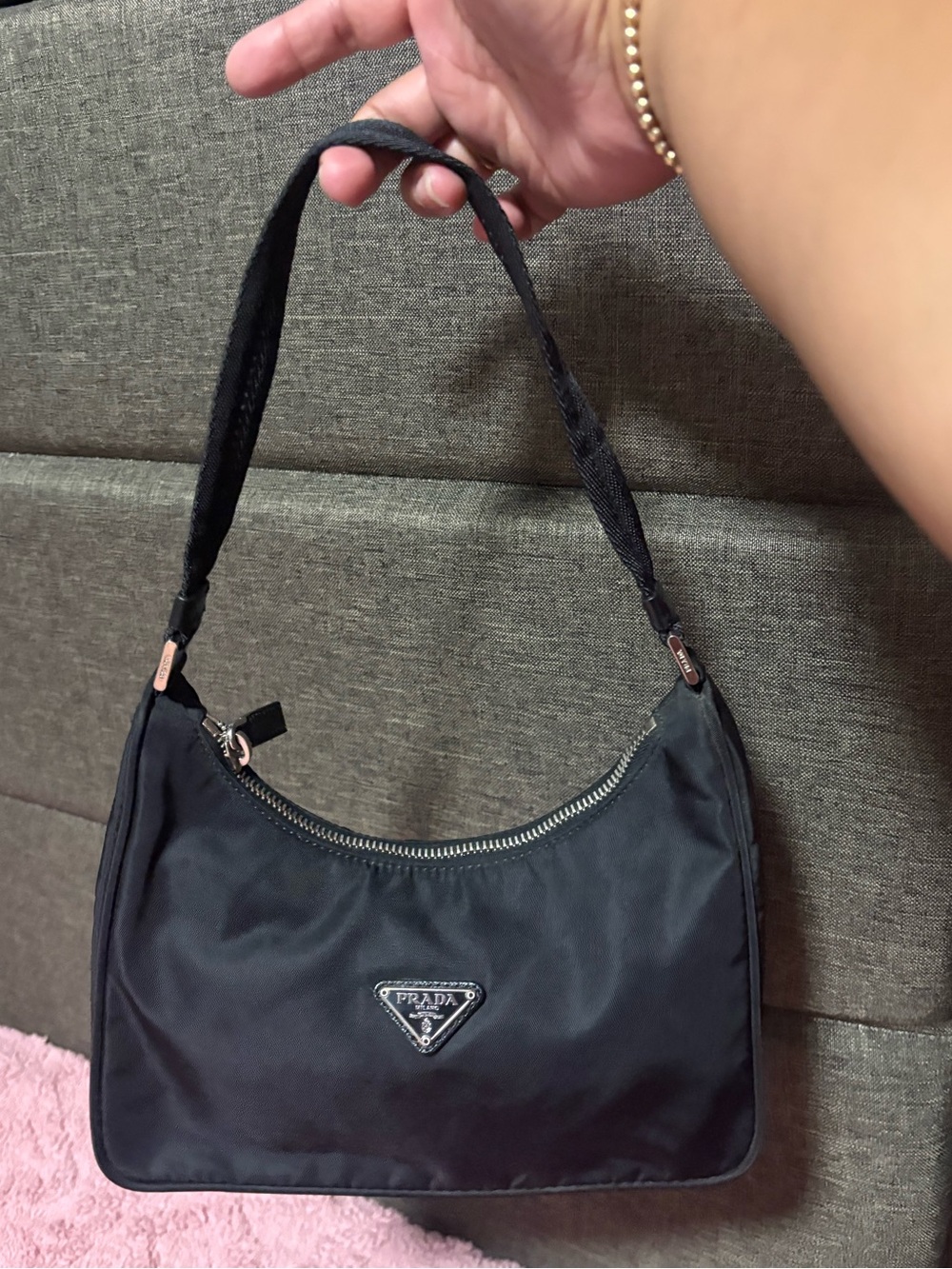 Prada Black Nylon Shoulder Bag